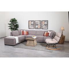 مقعد أوتومان قماش وخشب شاينبورج حول الإمارات (78 × 78 × 49 سم)