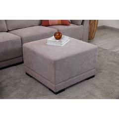 مقعد أوتومان قماش وخشب شاينبورج حول الإمارات (78 × 78 × 49 سم)