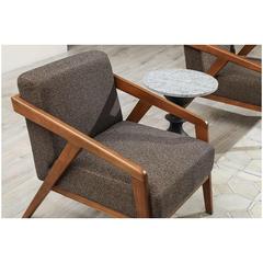 Pan Emirates Downey Fabric & Wood Accent Chair (68 x 86 x 81 cm)