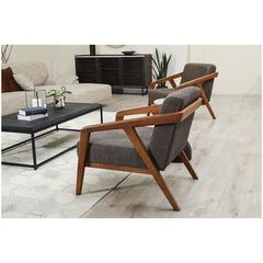 Pan Emirates Downey Fabric & Wood Accent Chair (68 x 86 x 81 cm)