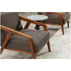 Pan Emirates Downey Fabric & Wood Accent Chair (68 x 86 x 81 cm)