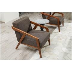 Pan Emirates Downey Fabric & Wood Accent Chair (68 x 86 x 81 cm)