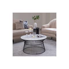 Pan Emirates Towner Metal & Marble Coffee Table (80 x 80 x 45 cm)