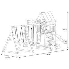 Sports Power Grand Mesa Wooden Swing Set