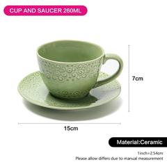 Fissman Ceramic Cup & Saucer (260 ml)