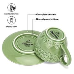 Fissman Ceramic Cup & Saucer (260 ml)