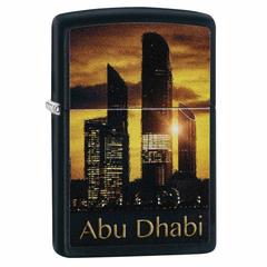 Zippo Abu Dhabi Skyline Design Windproof Lighter, CI412380 218 (Black Matte)