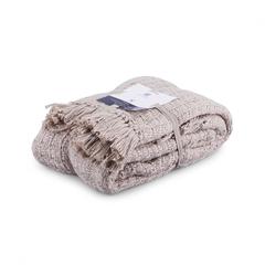 Pan Emirates Prima Throw With Fringes (130 x 170 cm, Khaki)