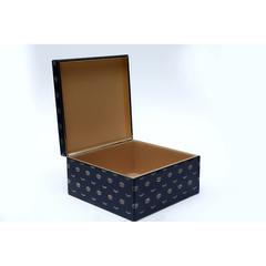 Ode Rose Large Square Box (25 x 25 x 13 cm, Blue & Gold)