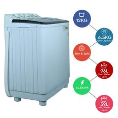 Nobel 12 kg Freestanding Top Load Semi Auto Washing Machine, NWM1402