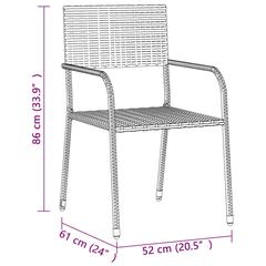 vidaXL 9 Piece Outdoor Dining Set Poly Rattan (Black, 160 x 70 x 72 cm)