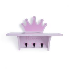 Princess Wooden Wall Decor Shelf (35 x 17 x 25 cm, Red)