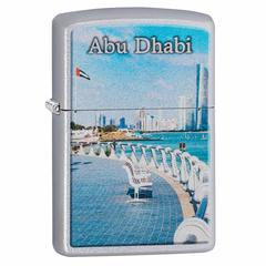 Zippo Abu Dhabi Corniche Design Windproof Lighter, CI412383 205 (Satin Chrome)