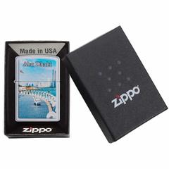 Zippo Abu Dhabi Corniche Design Windproof Lighter, CI412383 205 (Satin Chrome)