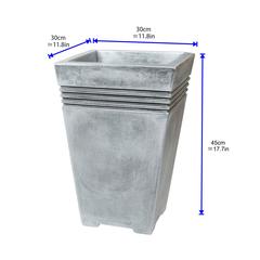 Strata Sankey Milano Tall Square Resin Planter (30 x 30 x 45 cm)