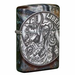 Zippo Pirate Coin Design Windproof Lighter, 49434 49352
