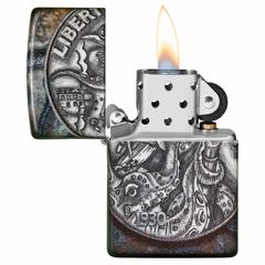 Zippo Pirate Coin Design Windproof Lighter, 49434 49352