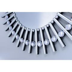 PAN Emirates Sun Burst Decorative Wall Mirror (80 cm, Silver)