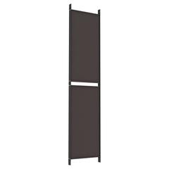 vidaXL Fabric 4-Panel Room Divider (200 x 220 cm, Brown)