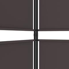 vidaXL Fabric 4-Panel Room Divider (200 x 220 cm, Brown)
