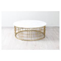 Pan Emirates Finnell Metal & Marble Coffee Table (106 x 106 x 42 cm)