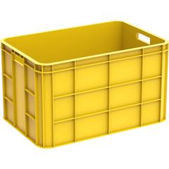 Cosmoplast Plastic Storage Crate (71.5 L, Yellow)