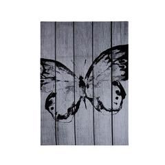 PAN Emirates Butterfly Printed Canvas Wall Art (50 x 70 cm, Black)