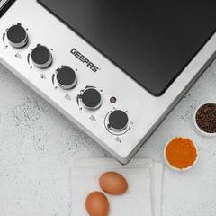 Geepas Build In 4 Burners Gas Cooker W/Electric Hot Plate Hob, GGC31036