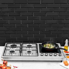 Geepas Build In 4 Burners Gas Cooker W/Electric Hot Plate Hob, GGC31036