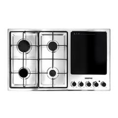 Geepas Build In 4 Burners Gas Cooker W/Electric Hot Plate Hob, GGC31036