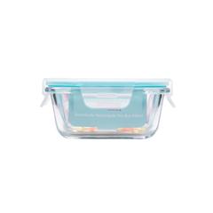 Taliona Boro Pro Borosilicate Glass Food Container W/Partition (640 ml, Rectangular)
