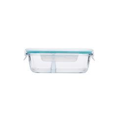 Taliona Boro Pro Borosilicate Glass Food Container W/Partition (640 ml, Rectangular)