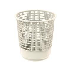 Cosmoplast Plastic Round Waste Paper Basket (15 L, Off White)