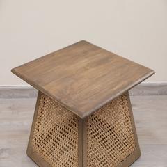 Pan Emirates Edmonton Wood & Rattan Coffee Table (72 x 72 x 46 cm)