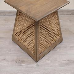 Pan Emirates Edmonton Wood & Rattan Coffee Table (72 x 72 x 46 cm)