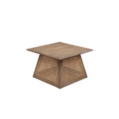 Pan Emirates Edmonton Wood & Rattan Coffee Table (72 x 72 x 46 cm)