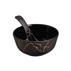 Dinewell Melamine Dinner Set (Black, 30 Pc.)
