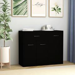 vidaXL Engineered Wood Sideboard (88 x 30 x 70 cm, Black)