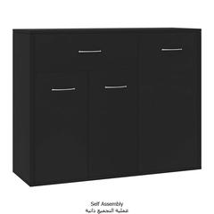 vidaXL Engineered Wood Sideboard (88 x 30 x 70 cm, Black)