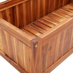 vidaXL Solid Acacia Wood Garden Raised Bed W/Trellis (85 x 38 x 150 cm)