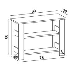 Danube Home Martim 2-Tier Engineered Wood Shoe Cabinet (80 x 32 x 60 cm)