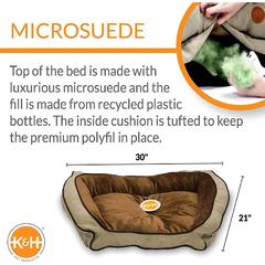 K&H Pet Products Bolster Couch Pet Bed (Small)