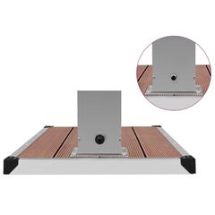 vidaXL Stainless Steel & WPC Outdoor Shower W/Tray (20 x 12 cm)