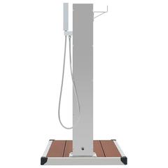 vidaXL Stainless Steel & WPC Outdoor Shower W/Tray (20 x 12 cm)