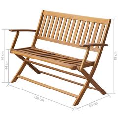 1-Seater Acacia Wood Garden Bench vidaXL