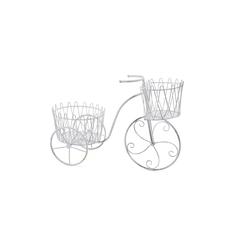 Vintage Garden Bicycle With 2 Pot Stand (58 x 25 x 42 cm, White)