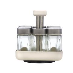 Royalford 8-Jar Spice Rack Set W/Revolving Stand, RF10520 (100 ml)