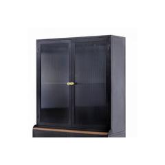 خزانة بابين معدن و زجاج مع أدراج باليرمو كوريو حول الإمارات (92 × 39 × 180 سم)