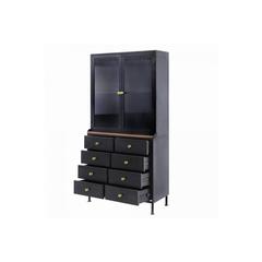 خزانة بابين معدن و زجاج مع أدراج باليرمو كوريو حول الإمارات (92 × 39 × 180 سم)