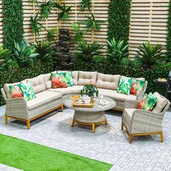 Melissa 6-Seater Corner Rattan Sofa Set Danube Home